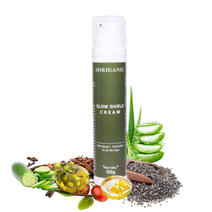 Shriganic GlowShield PRO Cream—Natural UV Defense + Daily Glow