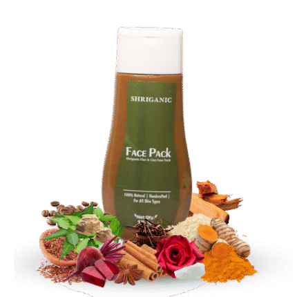 Shriganic Flax & Clay Face Pack–Detox • Brighten • Glow Naturally