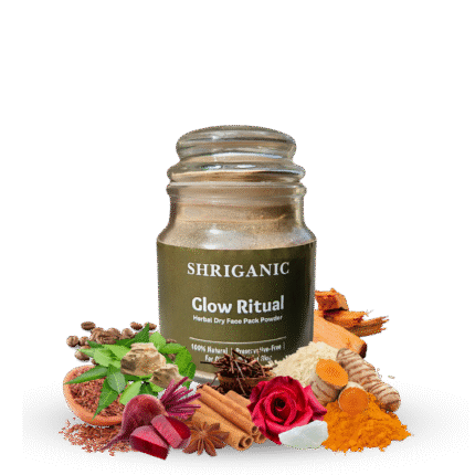 Shriganic Glow Ritual - Herbal dry face pack